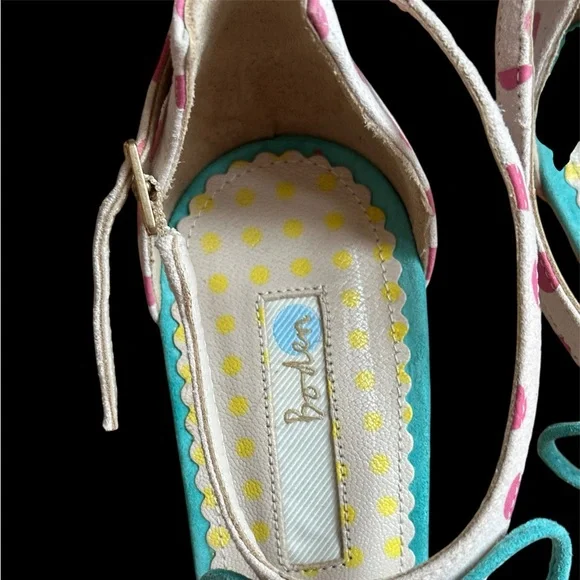 Boden Alice T Strap Suede Leather Polka Dot Pumps Women’s Size 9M Pointed Toe - Picture 11 of 15